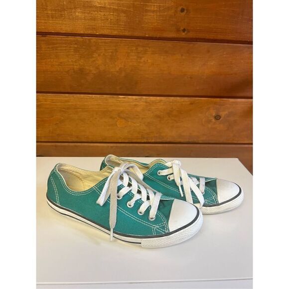 Converse All Star Low canvas Sneakers Sz 6 Green - Picture 1 of 10